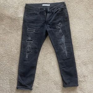 Express men slim fit skinny leg jeans size 36x30 in the color gray